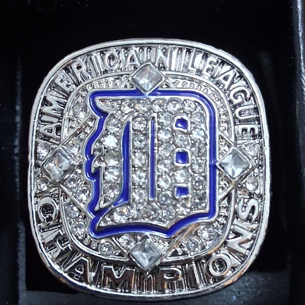 DETROIT TIGERS CUSTOMIZED (SCOUT) MLB ENGRAVED RING SIZE 11,RING BOX,&POSTER SET